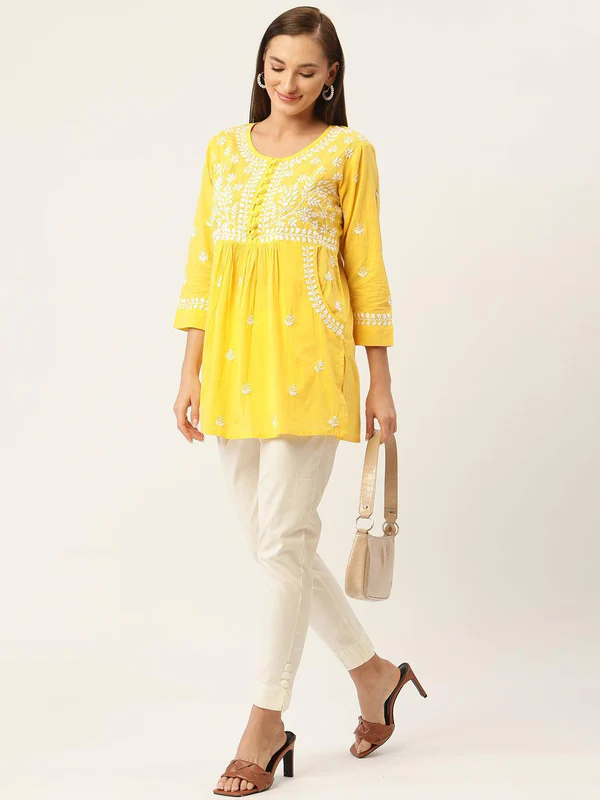 most comfortable daily wear embroidered kurti