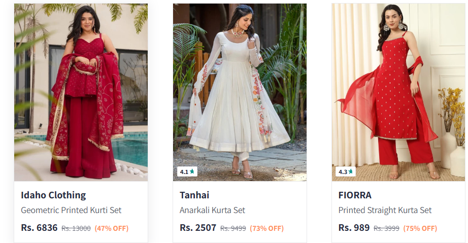 Partywear latest designer Anarkali kurtis